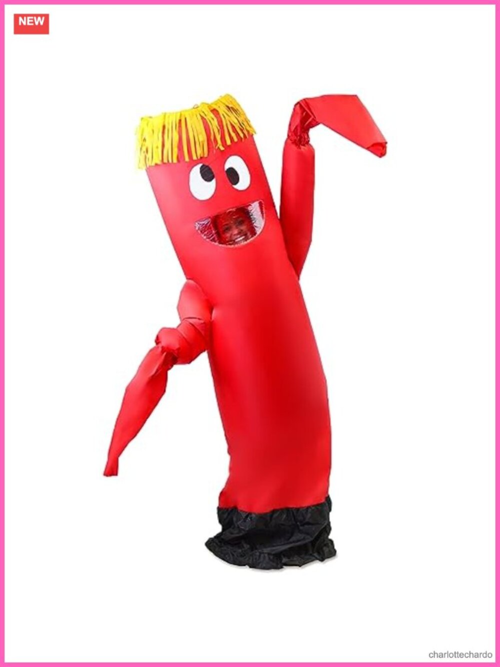 Inflatable Tube Man Costume Adult Blow Up Wacky Waving Arm Suit